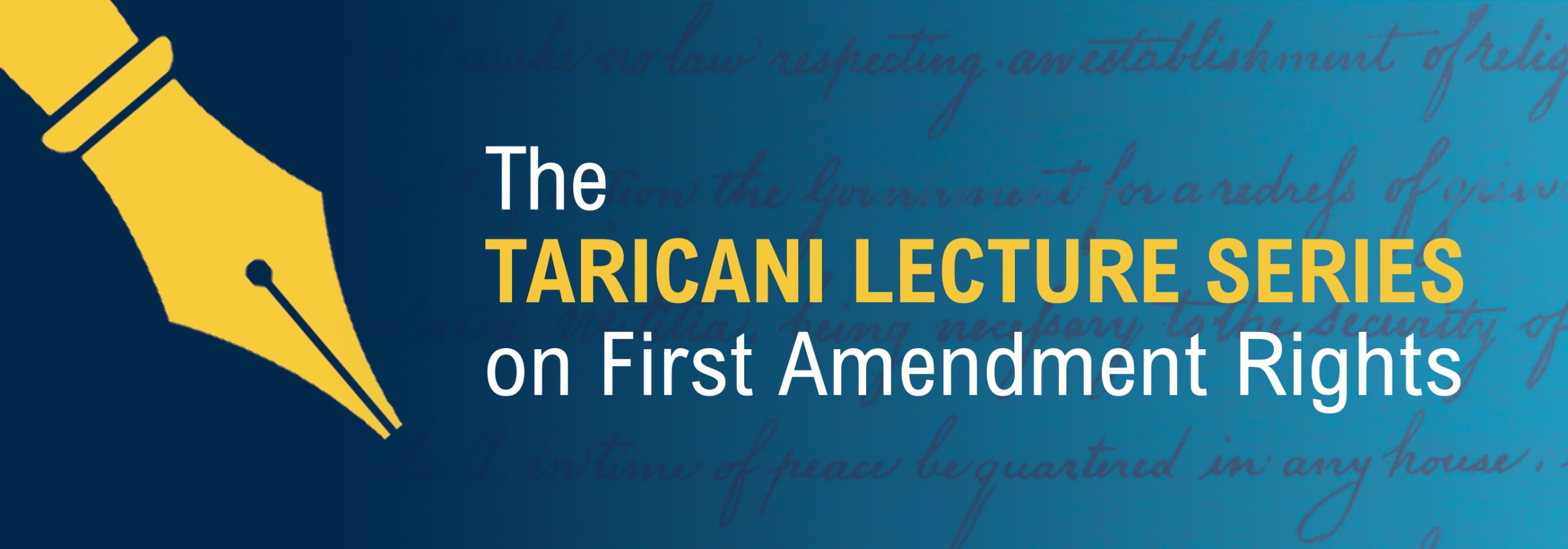 关于第一修正案权利的Taricani系列讲座